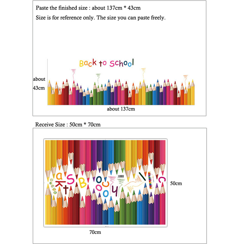 Cartoon Colour Pencil Baseboar - Baby Nursery Wallpaper reseña y precio
