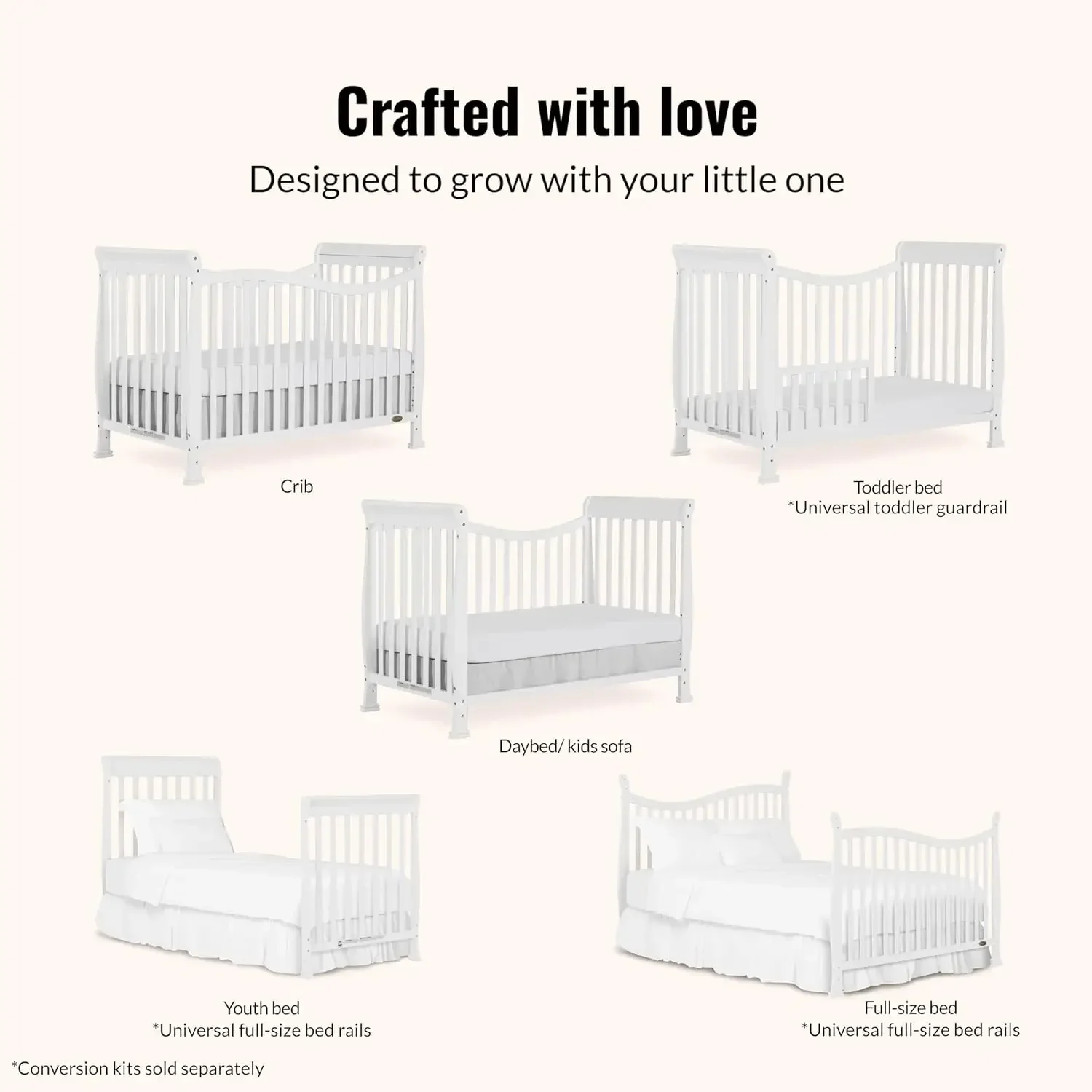 Violet 7-In-1 Convertible Life - Convertible Crib Set reseña y precio