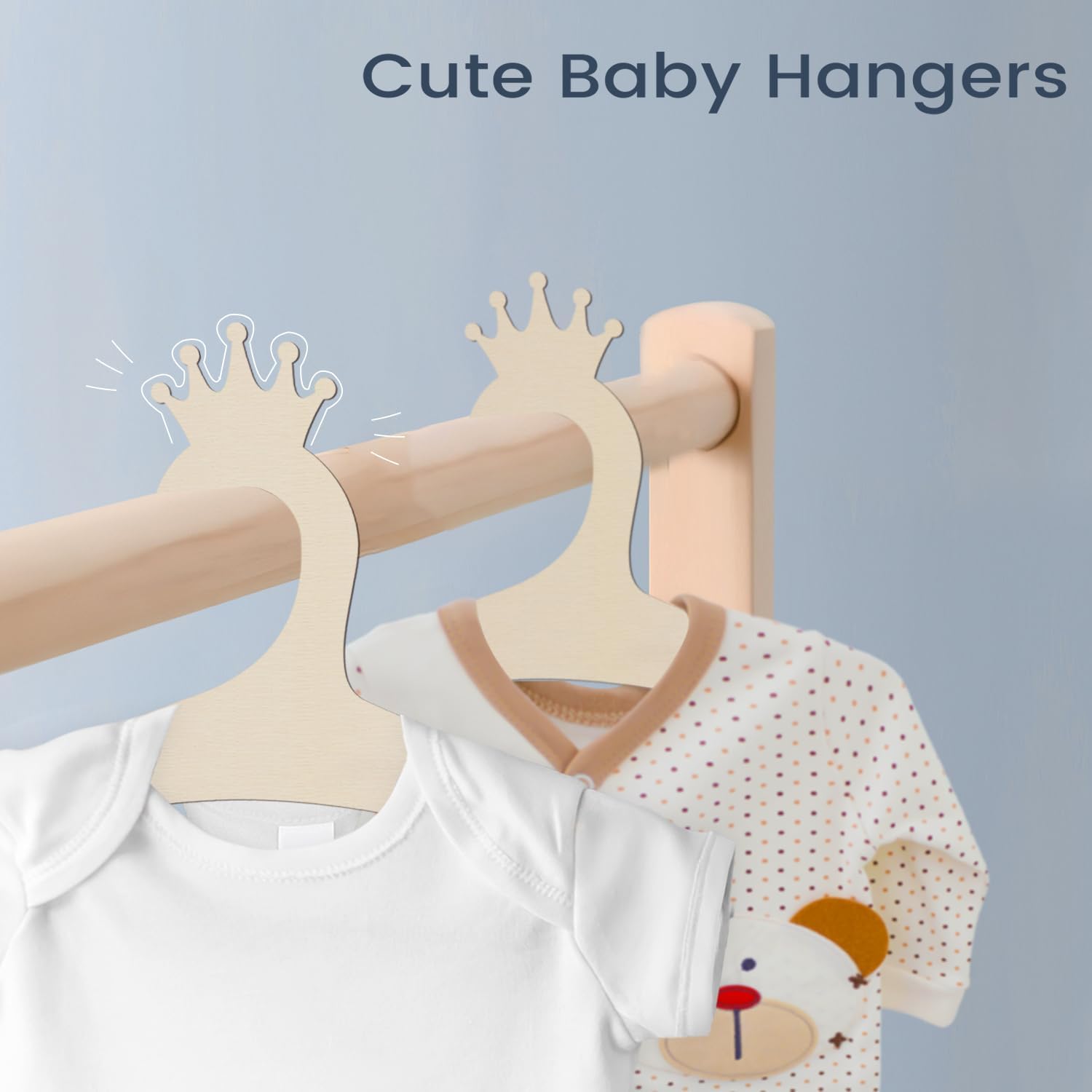 Wooden Baby Hangers 9 Inch, Cu - Baby Nursery Baby reseña y precio