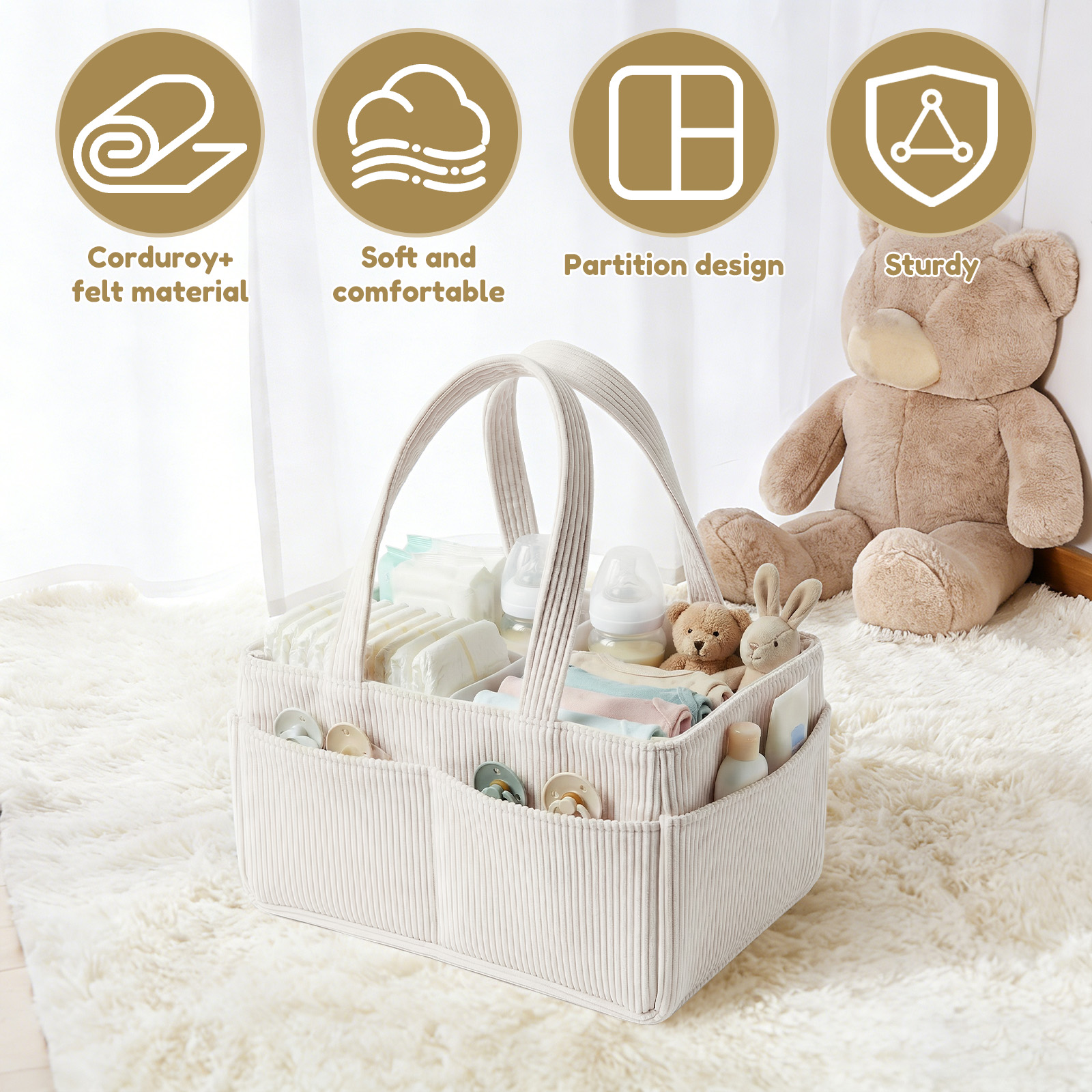 Baby Diaper Caddy Organizer Po - Baby Nursery Organiser reseña y precio