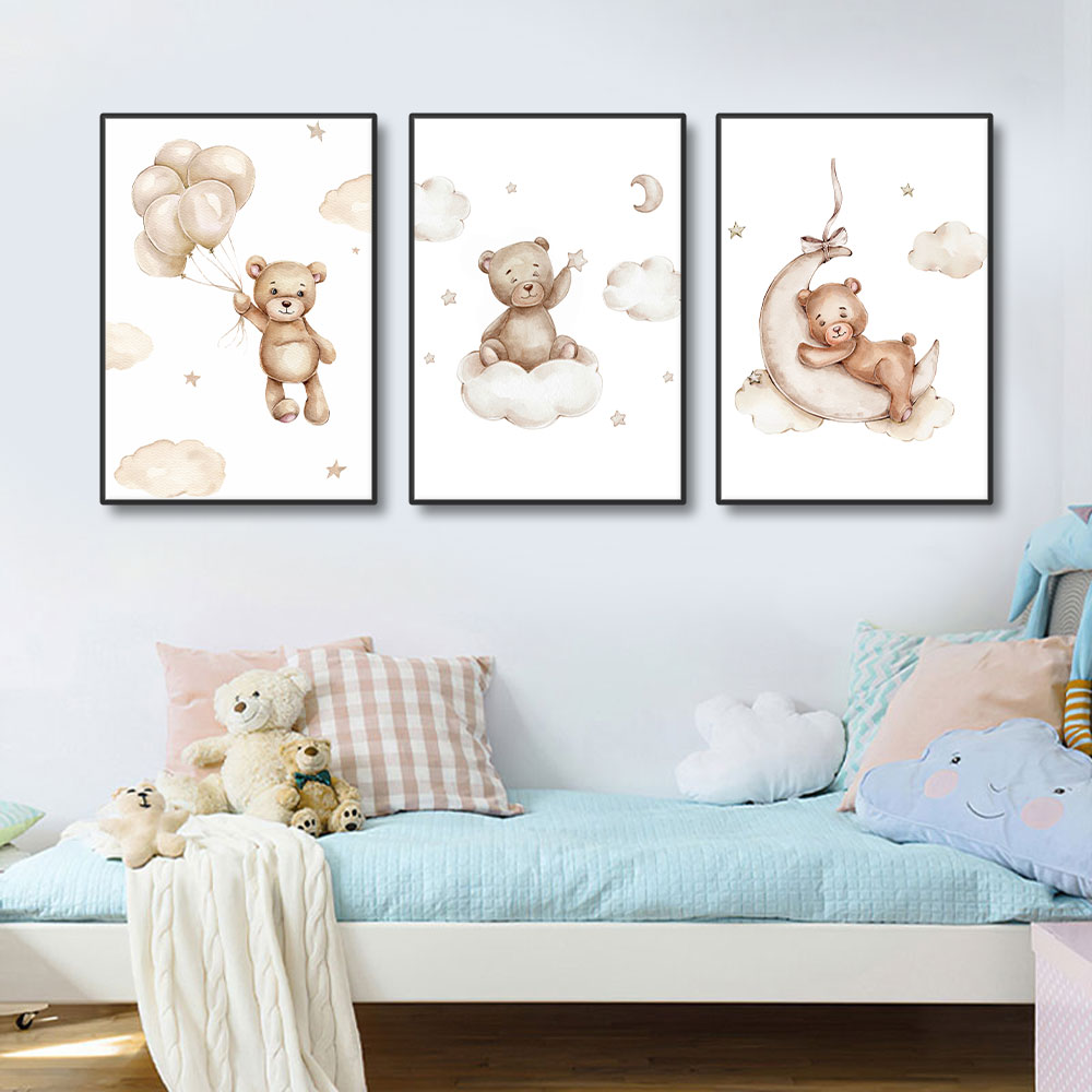 3PCS Frameless Cartoon Balloon - Baby Nursery Frames reseña y precio