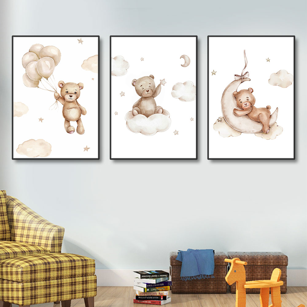 3PCS Frameless Cartoon Balloon - Baby Nursery Frames reseña y precio