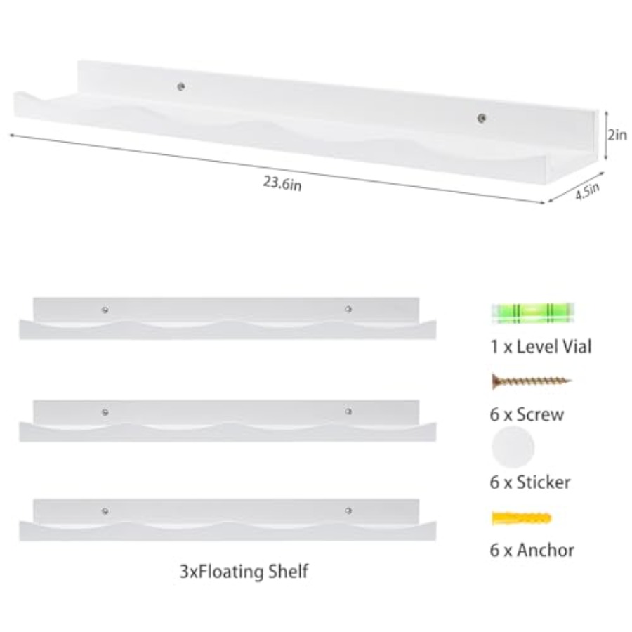 Floating Bookshelf for Floatin - Baby Nursery Books reseña y precio