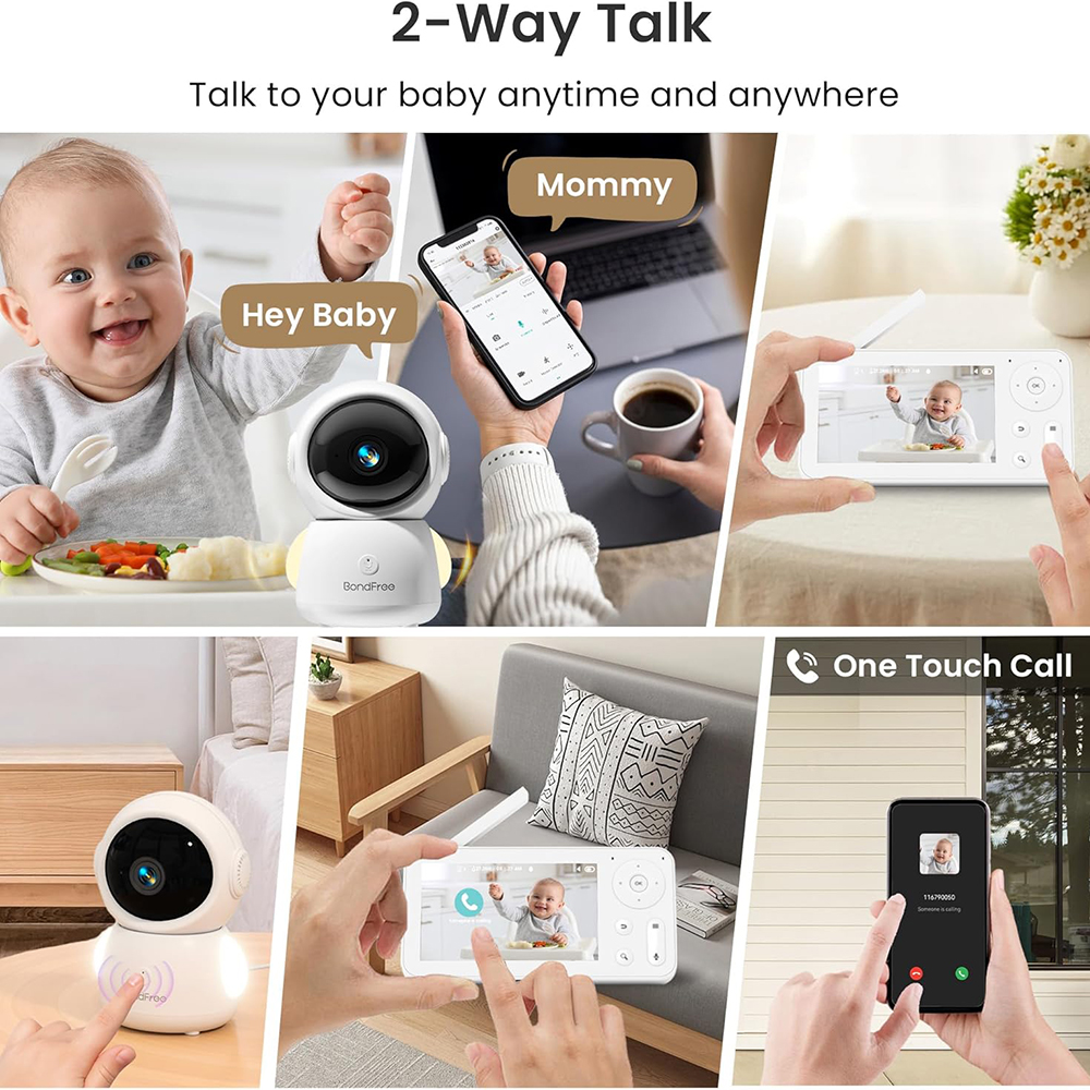 2K Baby Monitor with 2 Cameras - Baby Nursery Equipment reseña y precio