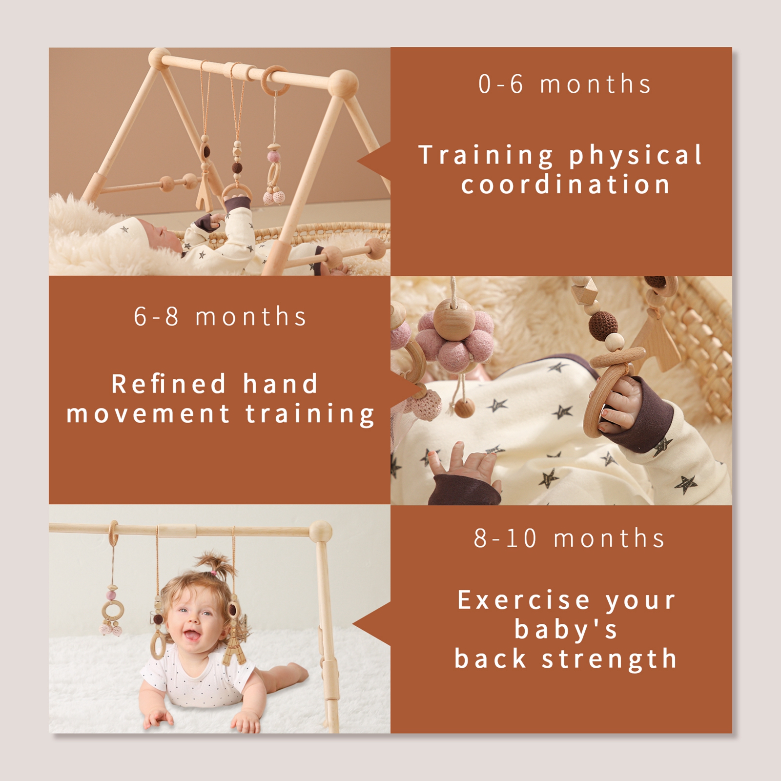 Baby Wooden Toys Play Gym Ordi - Baby Nursery Toy reseña y precio