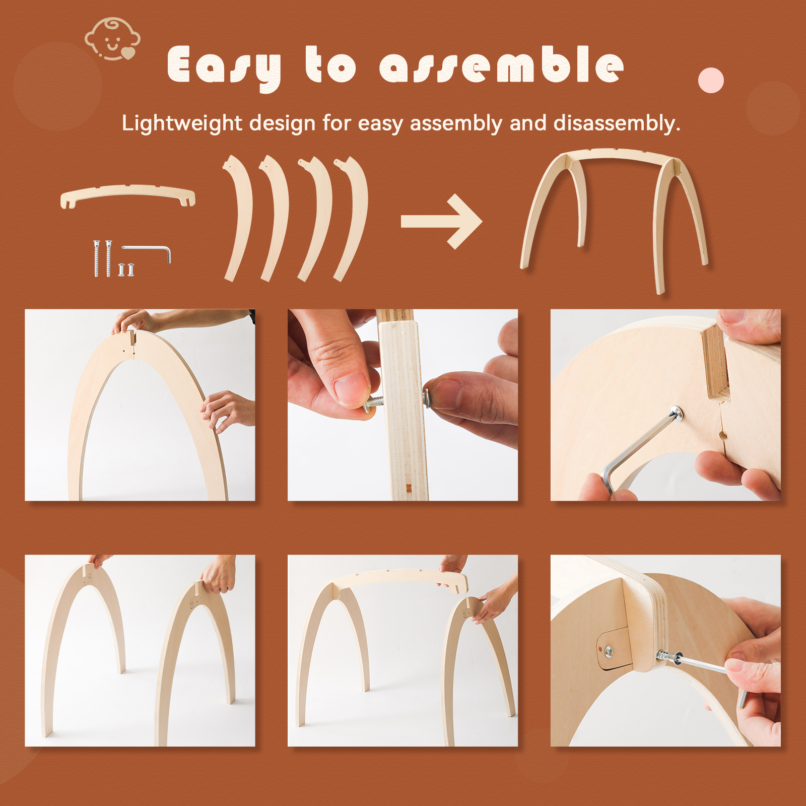 Baby Wooden Toys Play Gym Ordi - Baby Nursery Toy reseña y precio