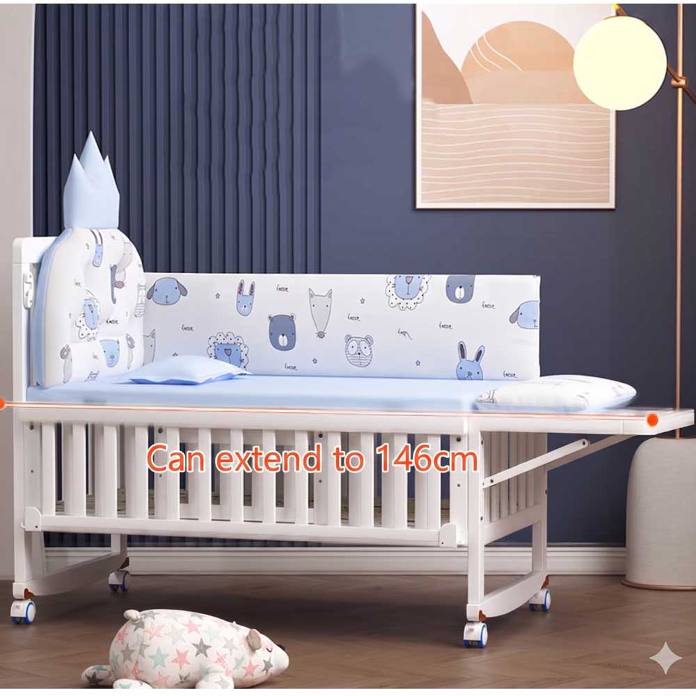 Premium Baby Crib Solid Wood C - Convertible Crib Set reseña y precio