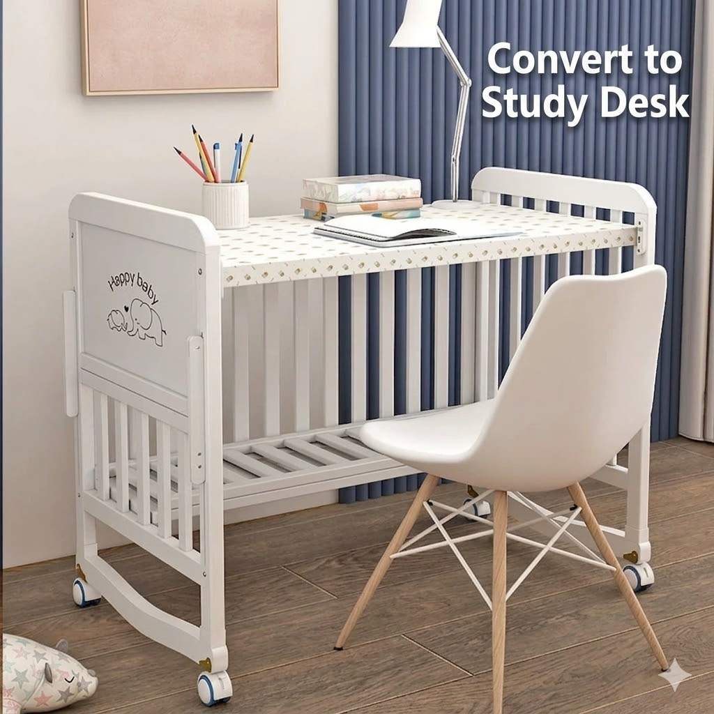 Premium Baby Crib Solid Wood C - Convertible Crib Set reseña y precio