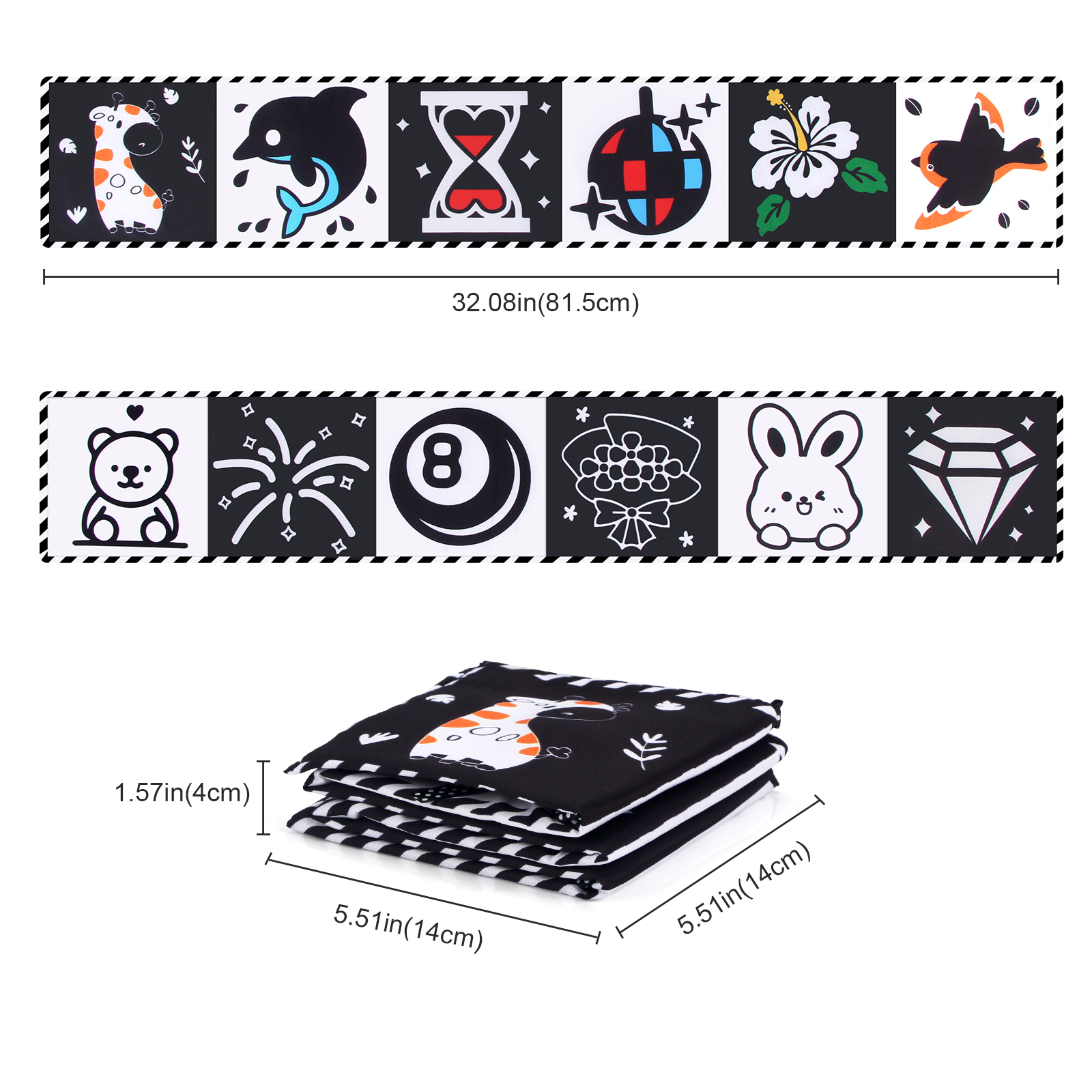 Baby Cloth Book High Contrast  - Baby Nursery Books reseña y precio