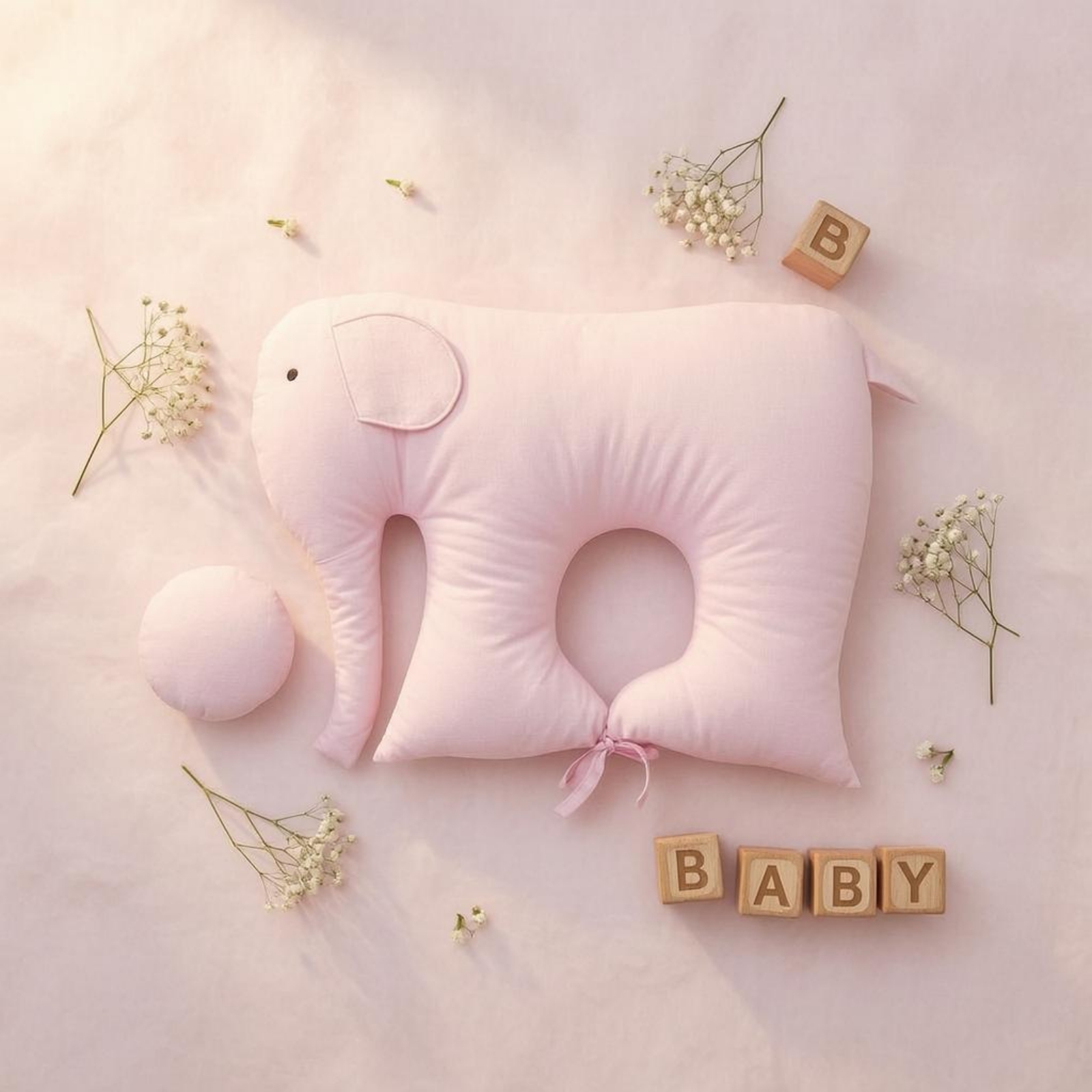 Elephant Baby Pillow Padded St - Baby Nursery Pillow reseña y precio