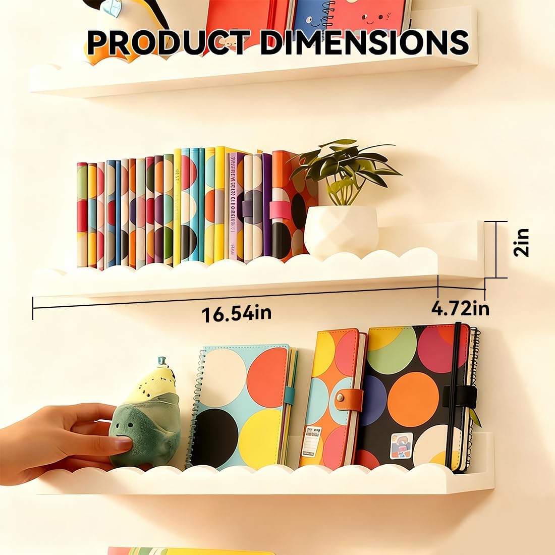 Nursery Book Shelves, Set of 4 - Baby Nursery Books reseña y precio