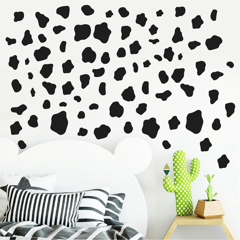 60Pcs Cartoon Cow Spot Pattern - Baby Nursery Wallpaper reseña y precio
