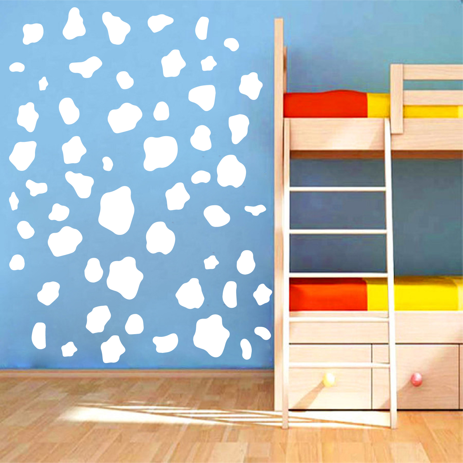 60Pcs Cartoon Cow Spot Pattern - Baby Nursery Wallpaper reseña y precio